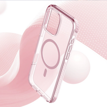 iPhone 16 Pro Max Transparent Drop Protection Case Cover: Enhanced Guard for Screen and Camera, MagSafe Compatibility - Clear Grey
